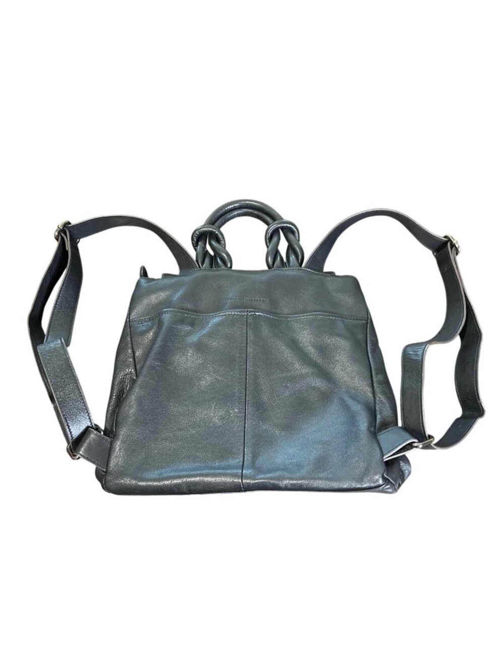 Aimee Kestenberg Black Leather Backpack Convertible Shoulder Bag - Picture 2 of 10